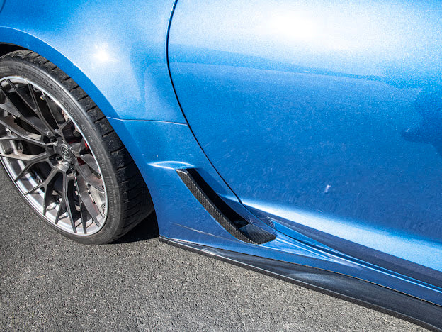 2014-2019 Corvette C7 Z06/ ZR1 CARBON FIBER Side Rocker Panels Brake Scoop Vents (PAIR)